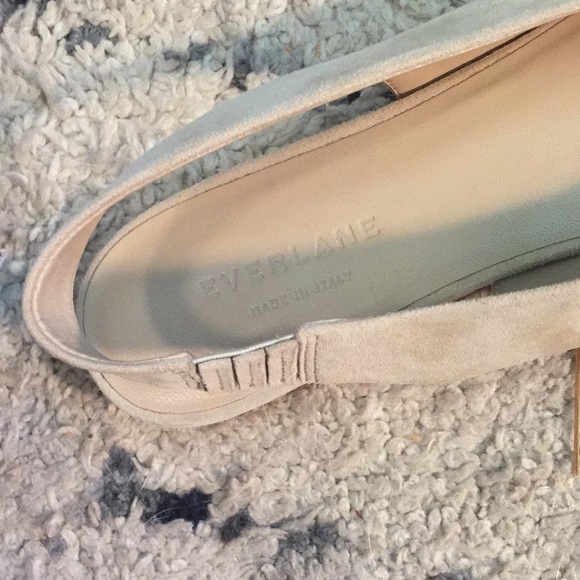 Everlane V beige suede slingback flats 10.5 - Picture 4 of 9